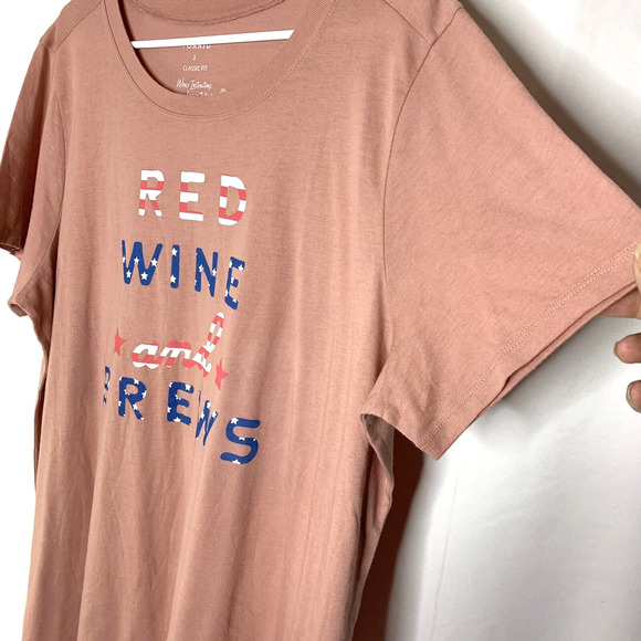 Torrid Womens Graphic Tee Size 2 2X Pink Red Wine And Brews Classic Fit - Picture 4 of 8